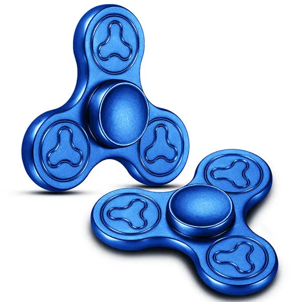 Tri-Aluminum Finger Spinner – Blue Stripe Edition 1