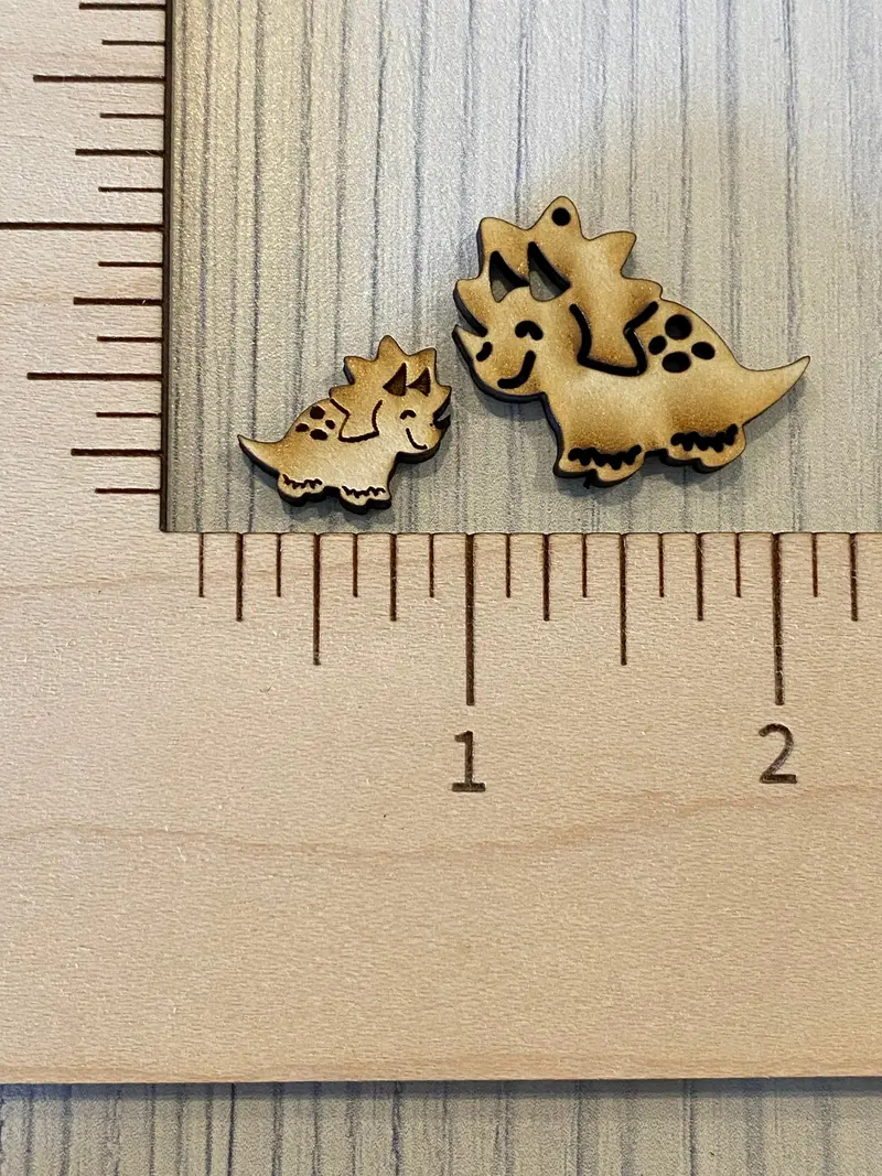 Triceratops Dinosaur Earring Blank 1