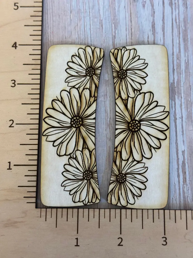 Triple Daisy Floral Hair Claw Clip 1