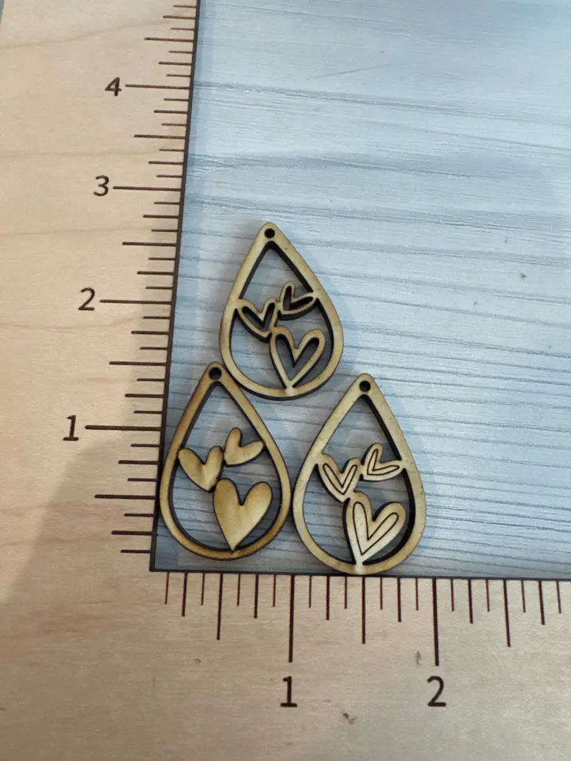Triple Heart Tear Drop Valentine Pendant 1