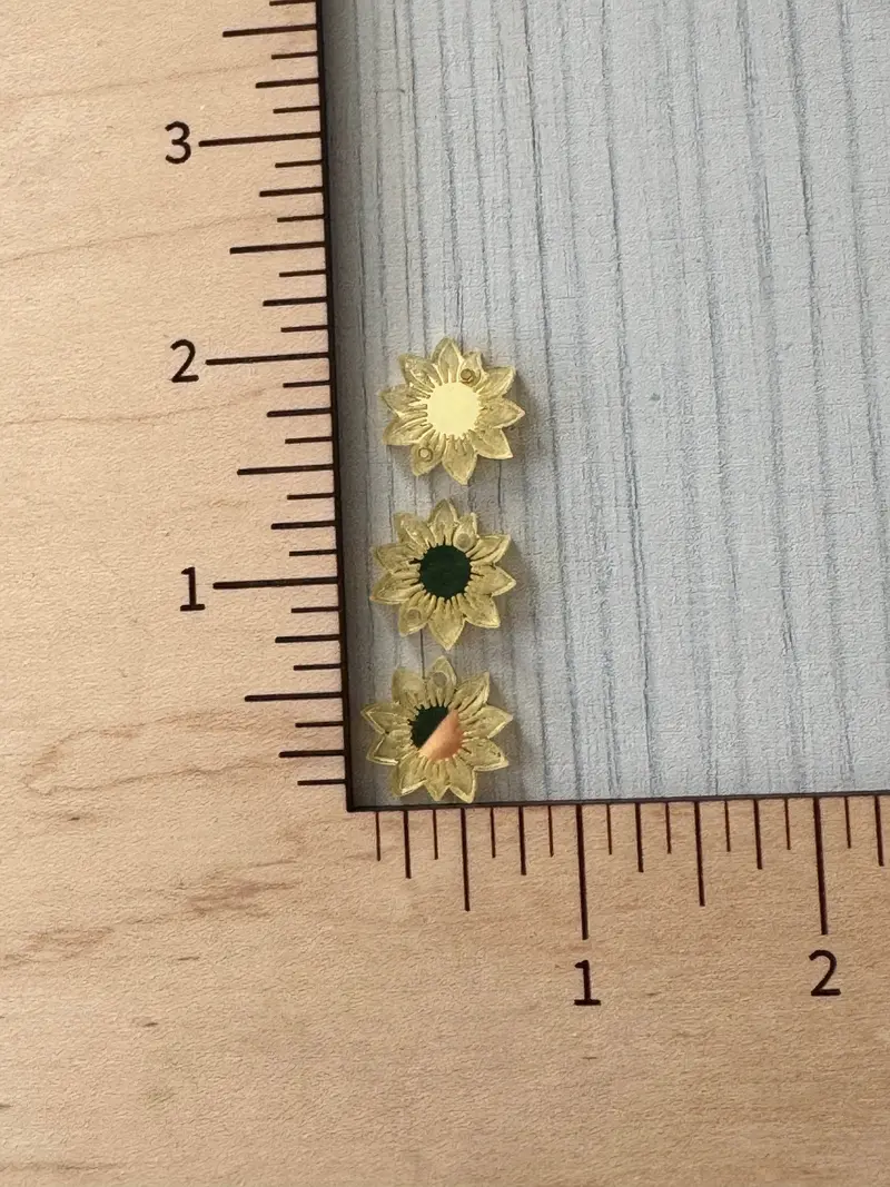 Triple Sunflower Dangling Earrings 1