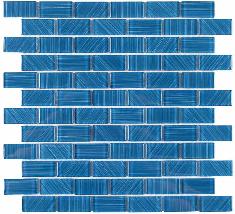 Turquoise Glass Mosaic Tile – 1 In X 2 In 1