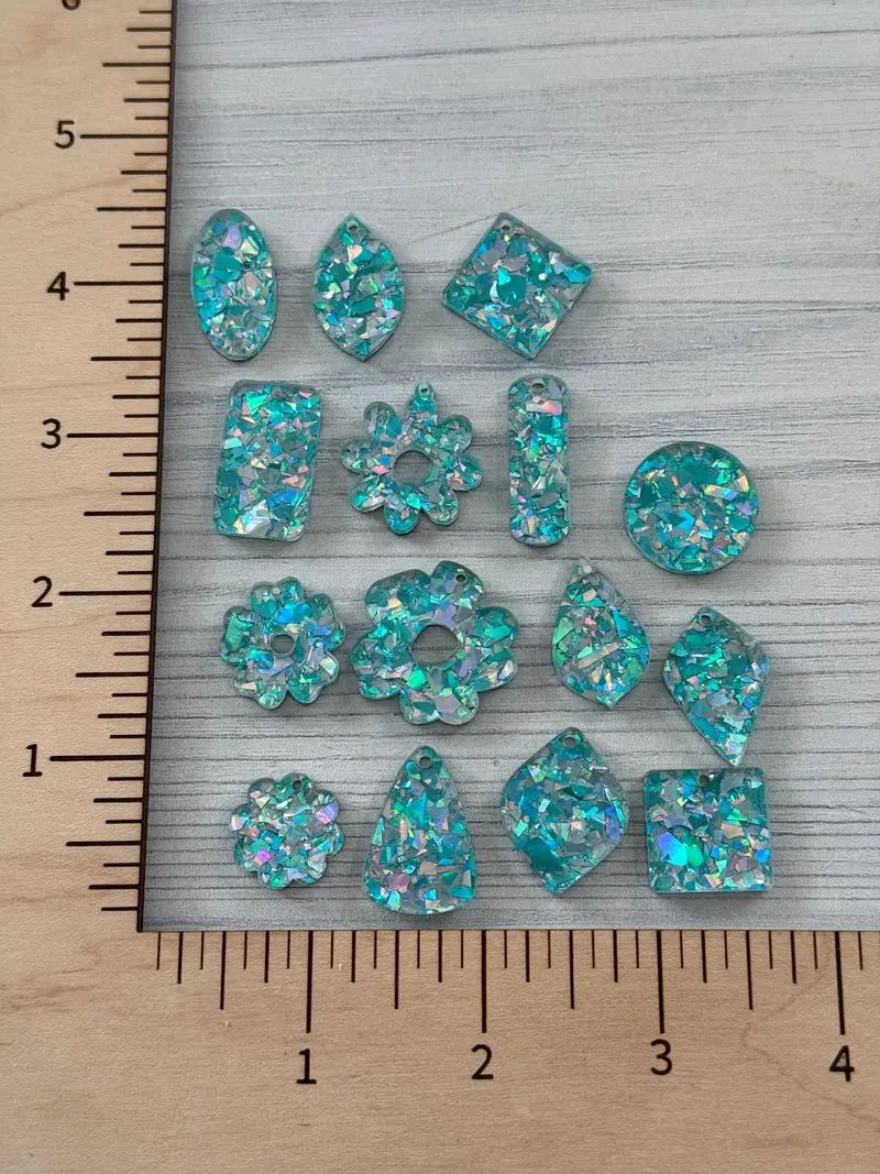 Turquoise Skies Inspired Acrylic Design 1