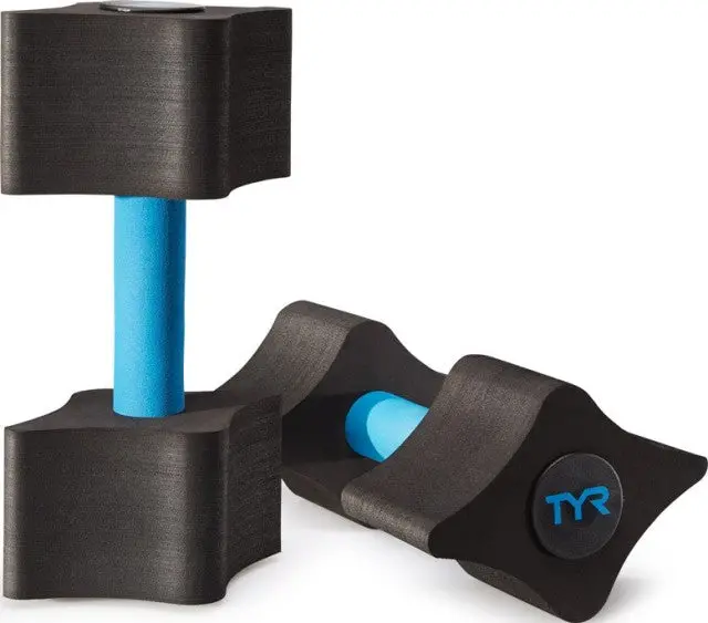 Tyr Aquatic Resistance Dumbbell – Black & Blue Water-Weighted Training Tool (Laqdmb-011) 1