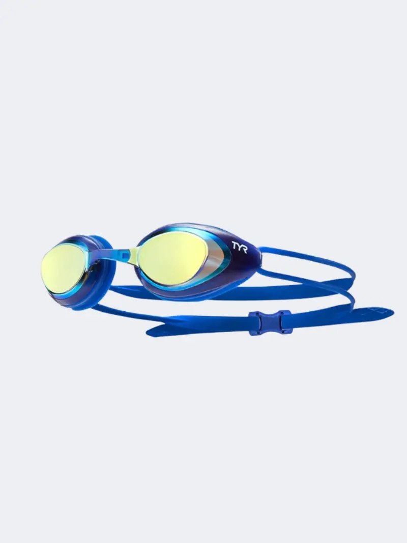 Tyr Black Hawk Racing Goggles – Gold & Royal Blue Lens 1