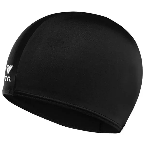 Tyr Black Lycra Swim Cap – Minimalist Unisex Swim Headwear (Lcy-001) 1
