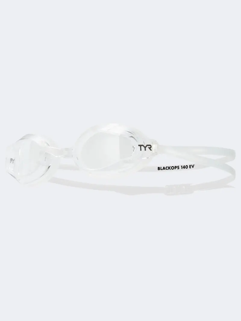 Tyr Blackops 140Ev Swim Goggles – Clear Lens With White Frame 1