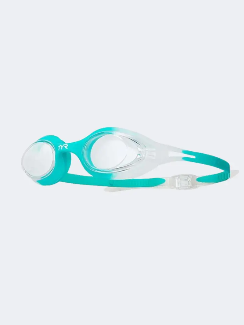 Tyr Hydra Flare Swim Goggles – Clear Lens With Turquoise Frame 1