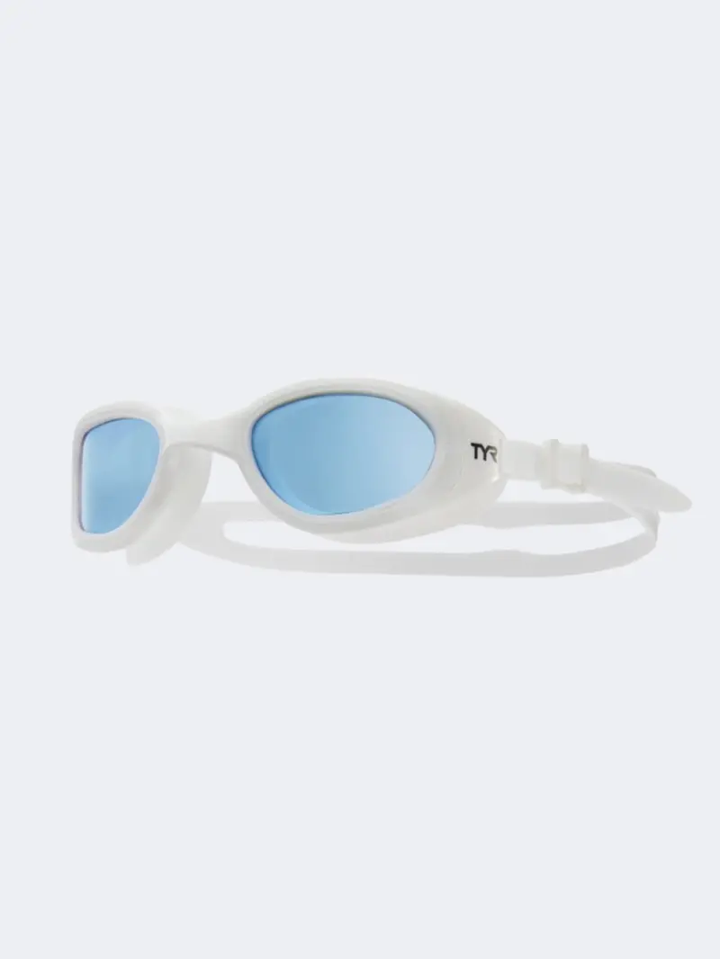 Tyr Spec Ops 2 Polarized Swim Goggles – White & Navy 1