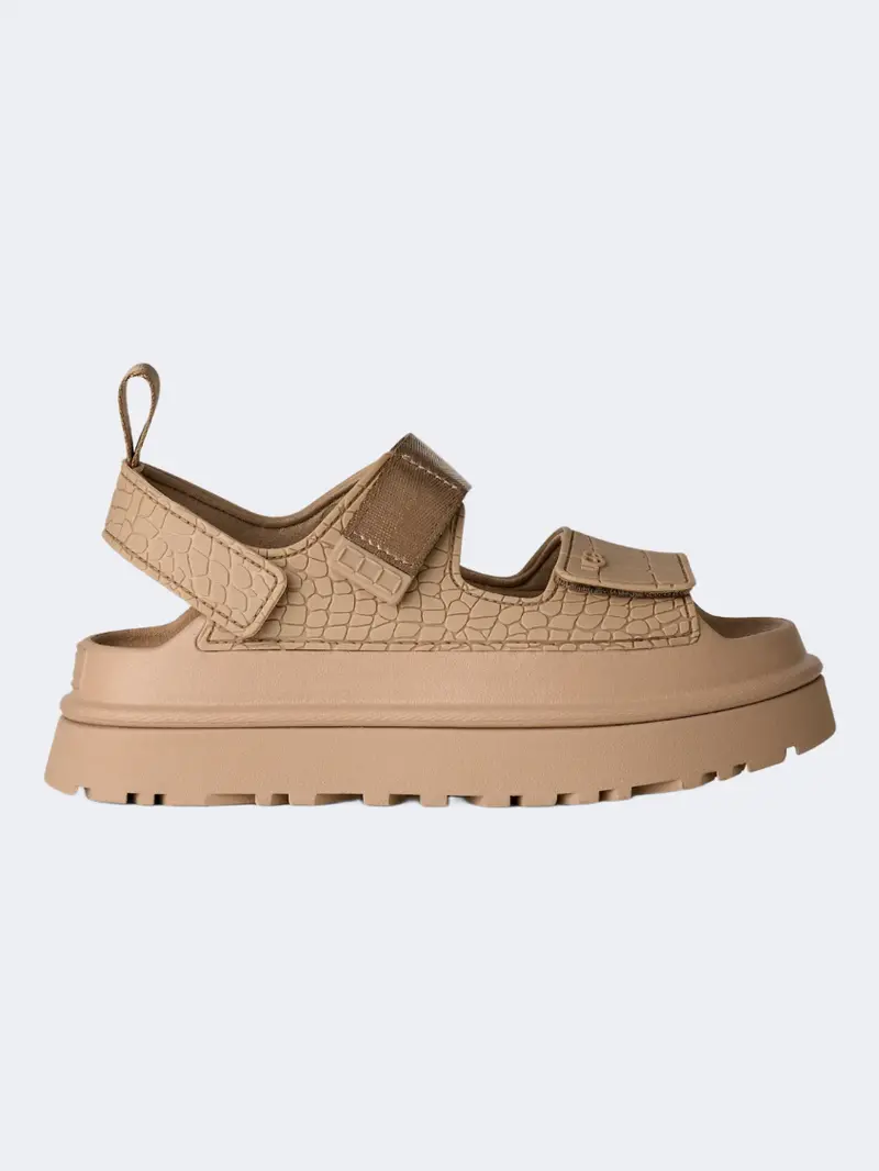 Ugg Goldenglow Embossed Sandals For Women – Mustard Seed 1