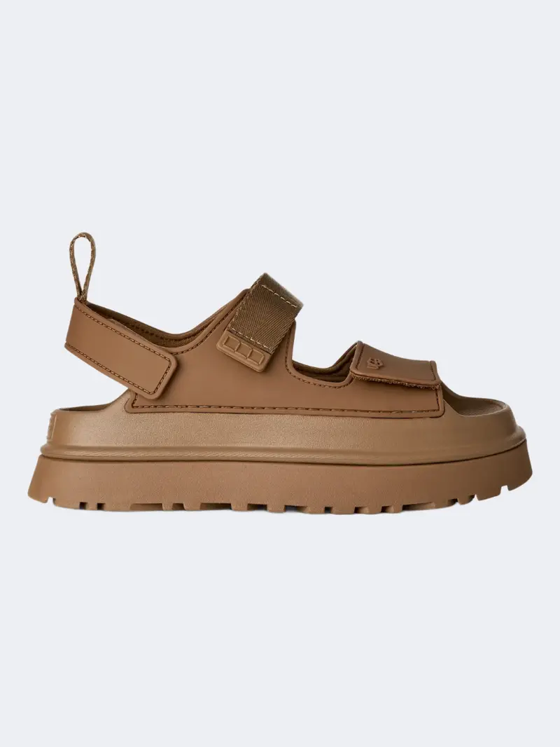Ugg Goldenglow Lifestyle Sandals For Women – Bison Brown Leather 1