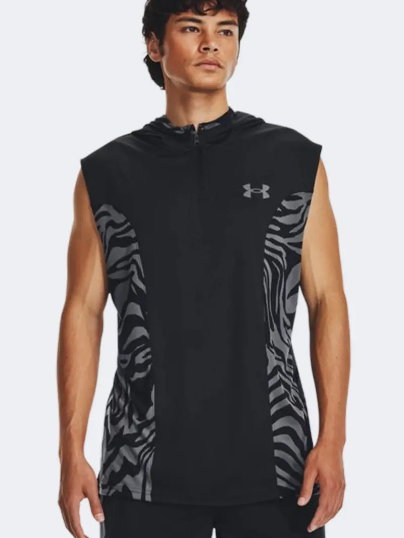 Under Armour Baseline Men'S Black & Pitch Grey Basketball Tank Top 1