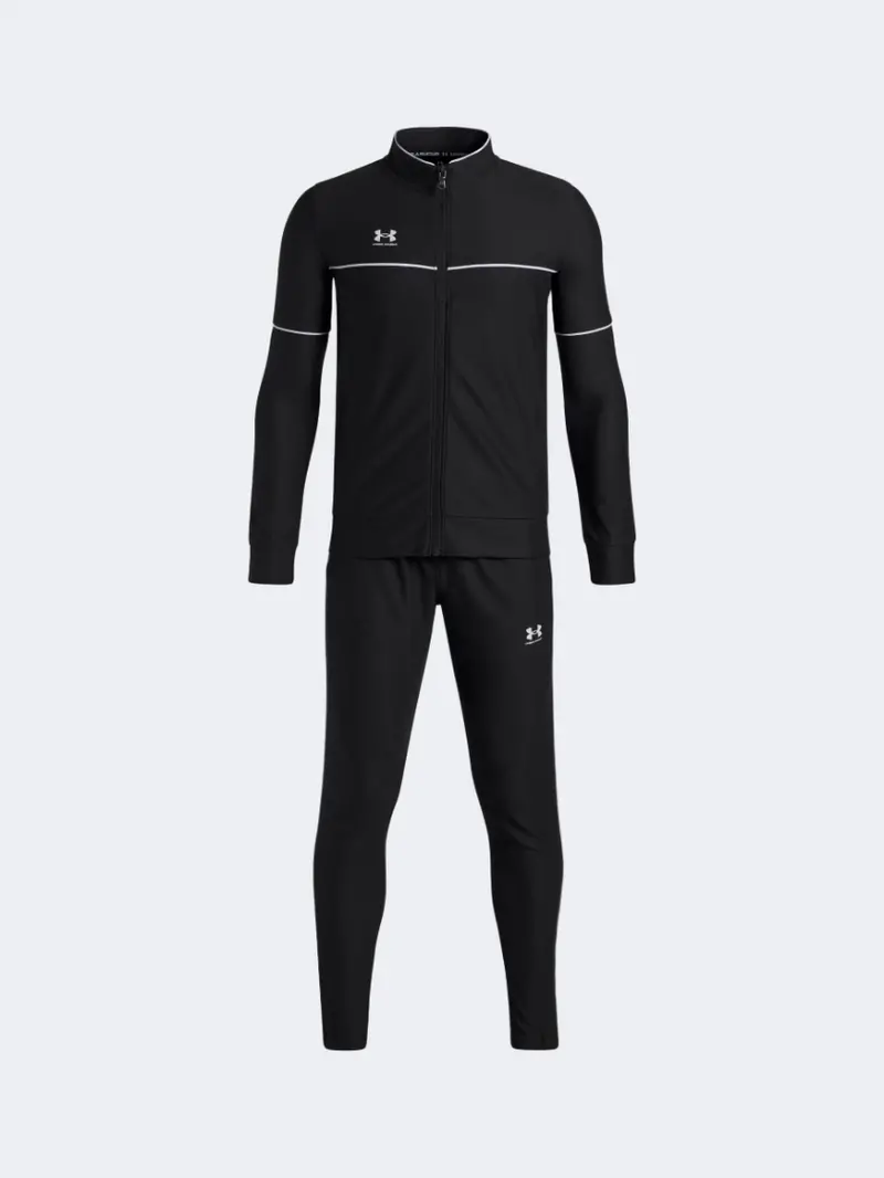 Under Armour Challenger Boys' Soccer Tracksuit – Black & White 1