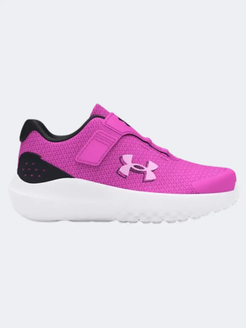 Under Armour Ginf Surge 4 Ac Infant Girls' Running Shoes – Magenta And Black 1