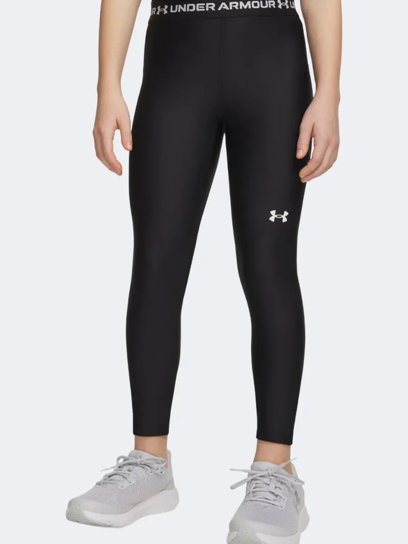 Under Armour Heatgear Girls' Training Tights – Sleek Black 1
