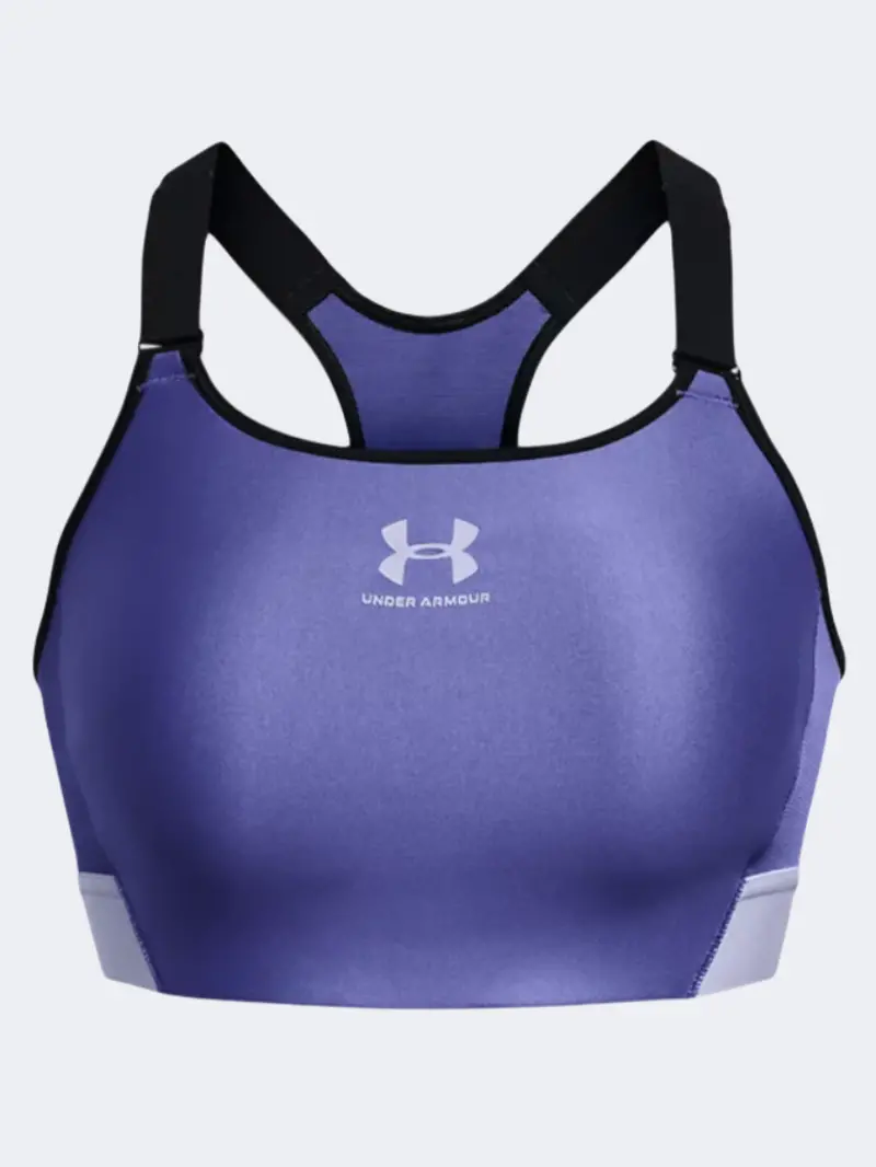 Under Armour Heatgear High-Support Women'S Training Sports Bra – Black & Celeste 1