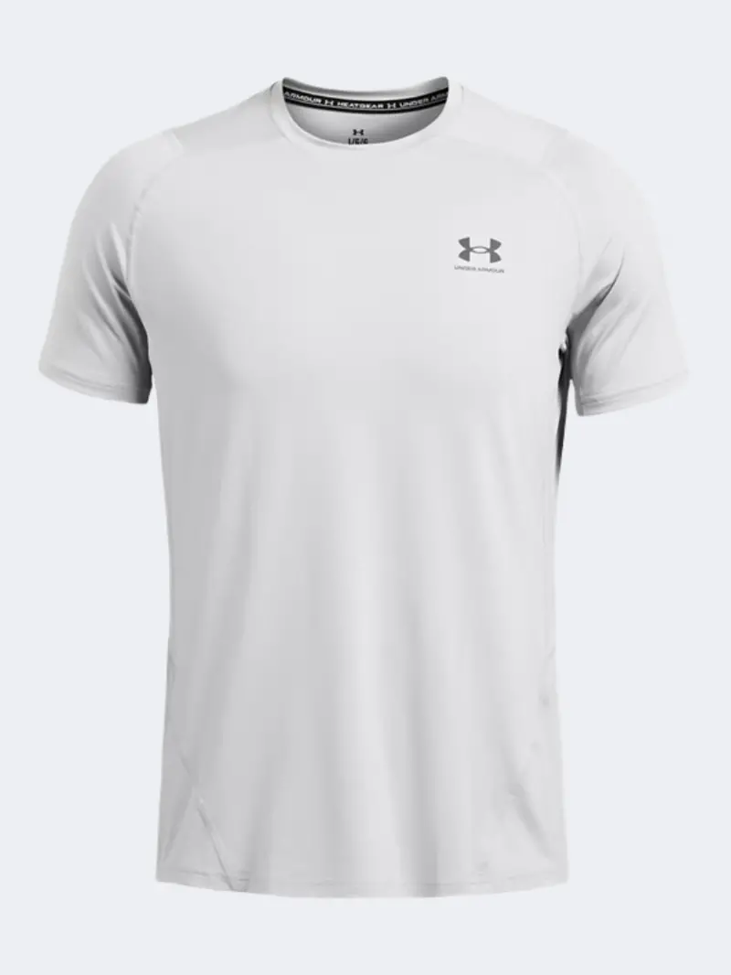 Under Armour Heatgear Men'S Fitted Graphic Training T-Shirt – Grey & Castlerock 1