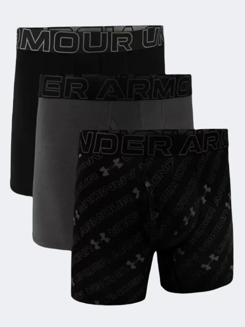 Under Armour Performance 6-Inch Men'S Athletic Underwear – Black & Castlerock 1