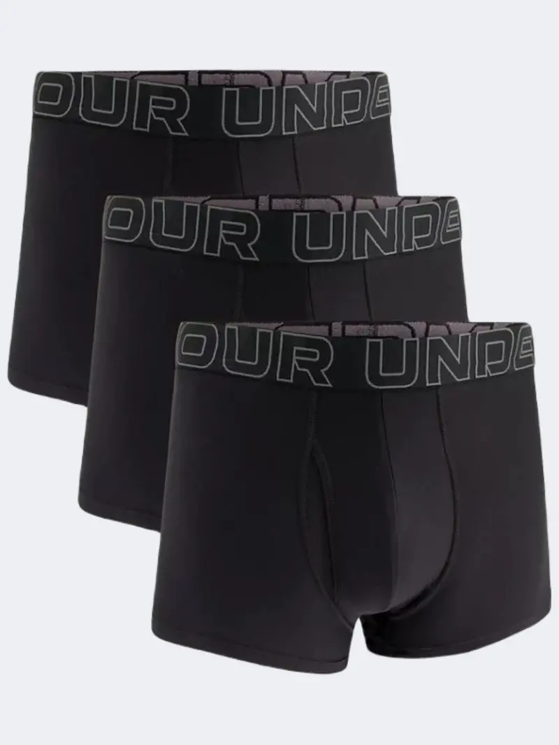 Under Armour Performance Tech 3-Inch Men'S Training Boxer Briefs – Black/Charcoal 1