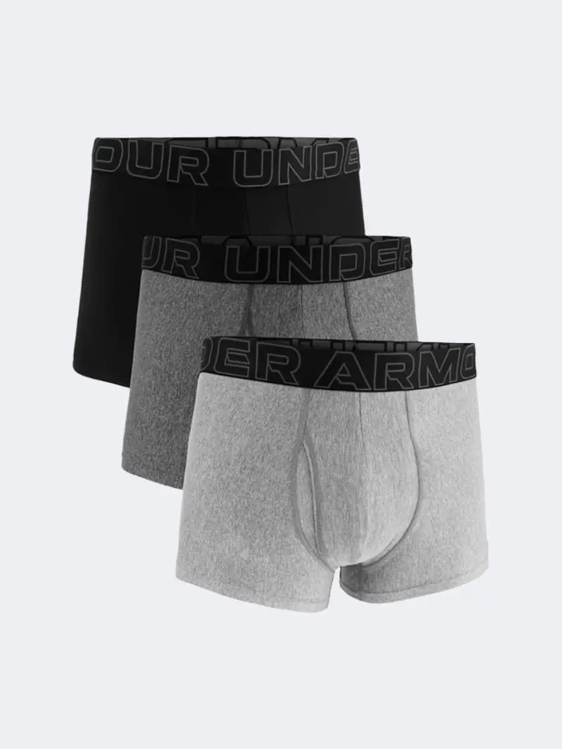 Under Armour Performance Tech 3-Inch Underwear Pack For Men – Steel & Castlerock (3-Pack) 1