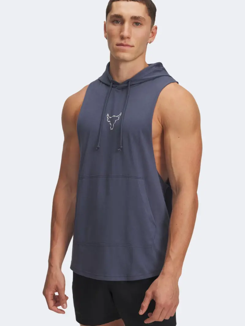 Under Armour Project Rock Men’S Training Hoodie – Downpour Gray 1