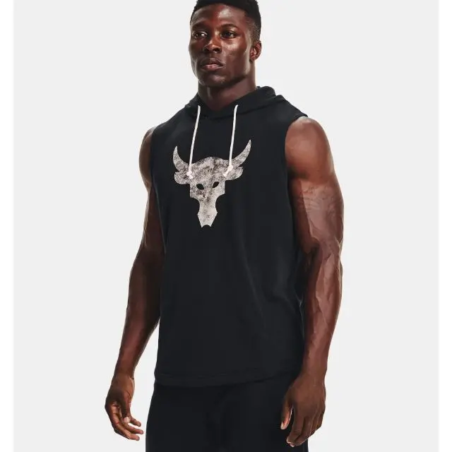 Under Armour Project Rock Terry Hoodie – Men’S Black And Onyx White 1