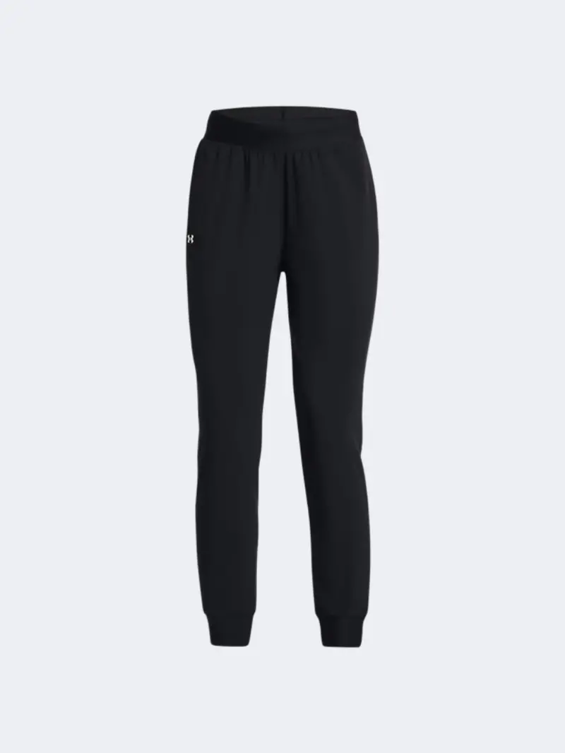 Under Armour Rival High Rise Black White Women'S Casual Leggings 1