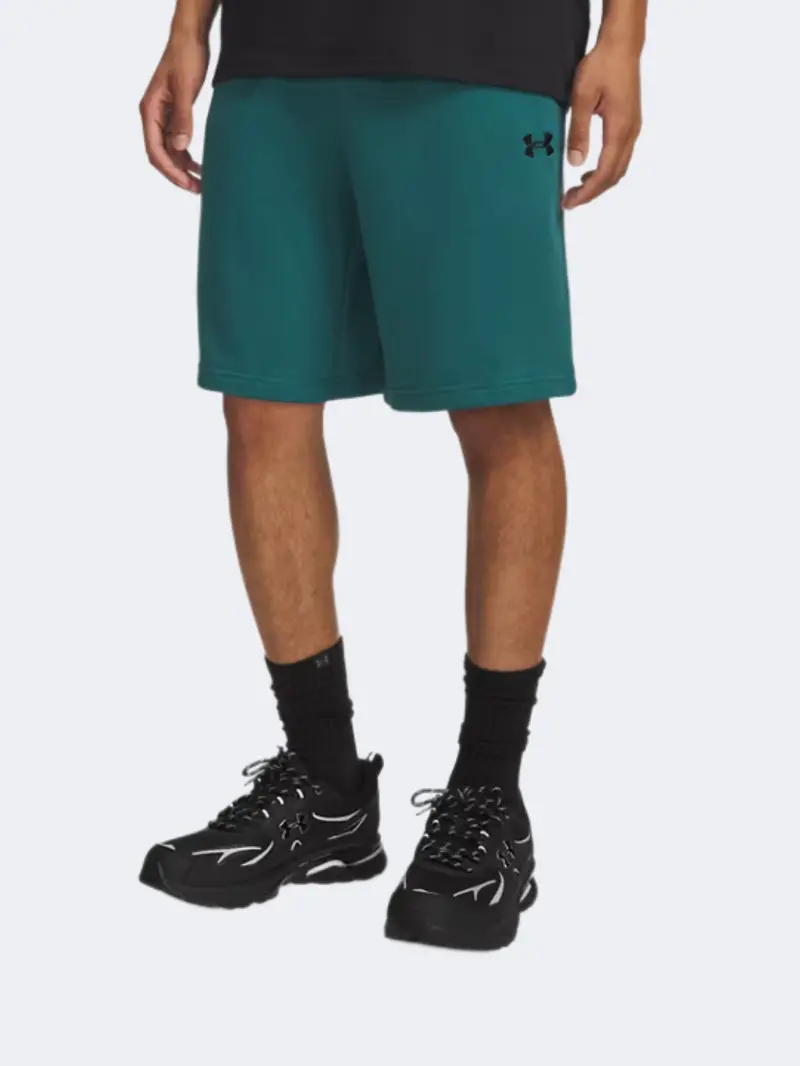 Under Armour Rival Lightweight Lifestyle Shorts For Men – Rack Green And Black 1