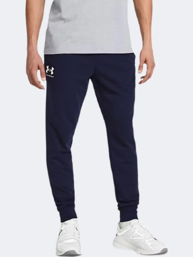 Under Armour Rival Terry Lifestyle Pants For Men – Navy & Onyx White 1