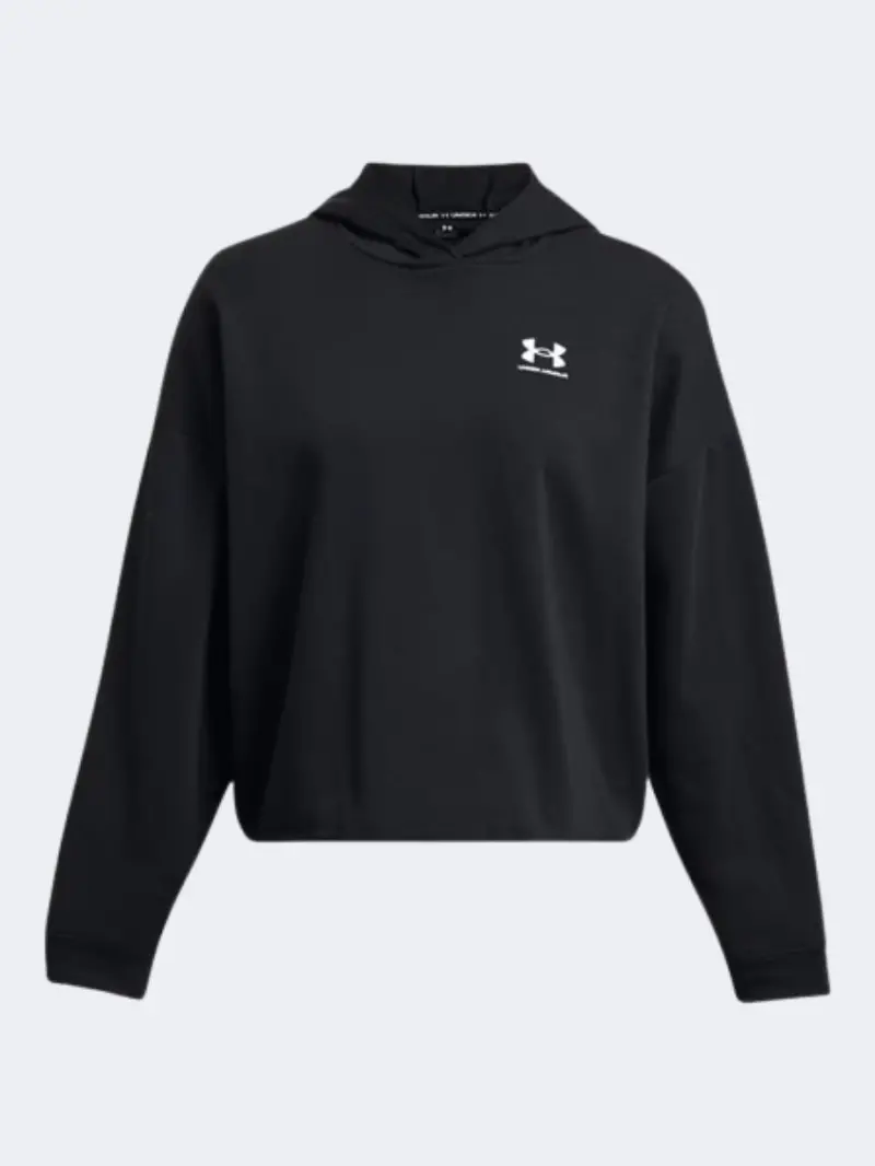 Under Armour Rival Terry Women'S Lifestyle Hoodie – Black & White 1