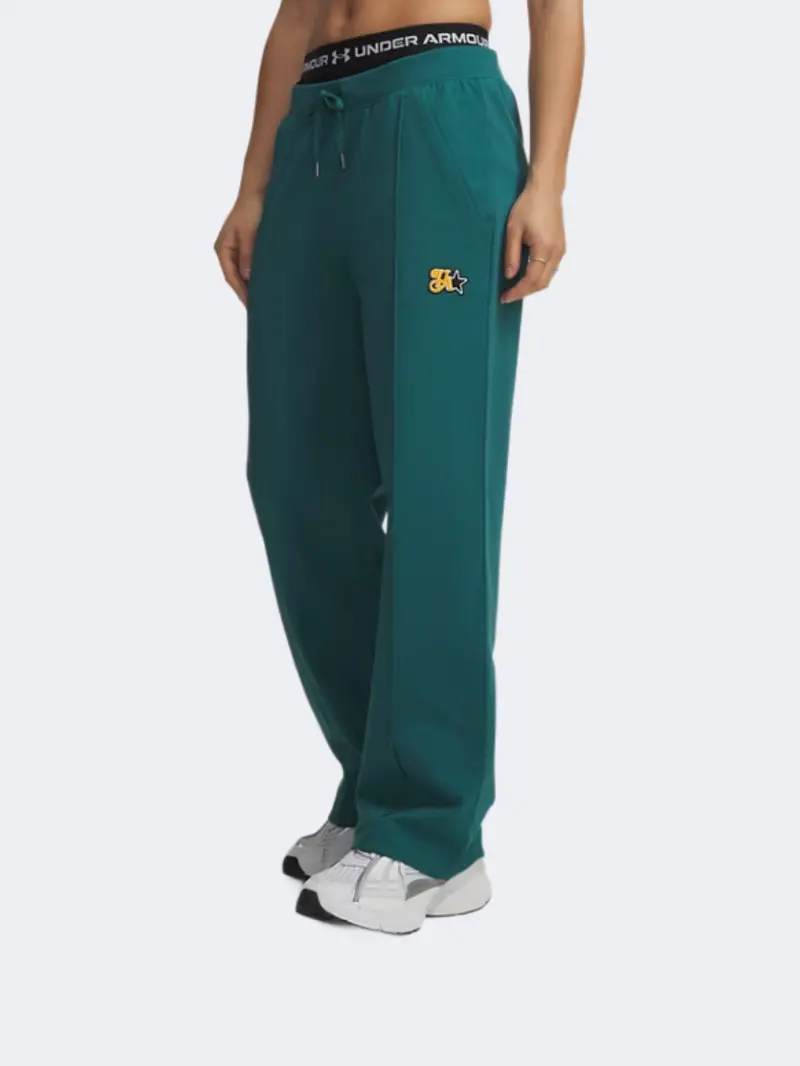Under Armour Sport Terry Trend Women'S Lounge Pants – Rack Green And Black 1