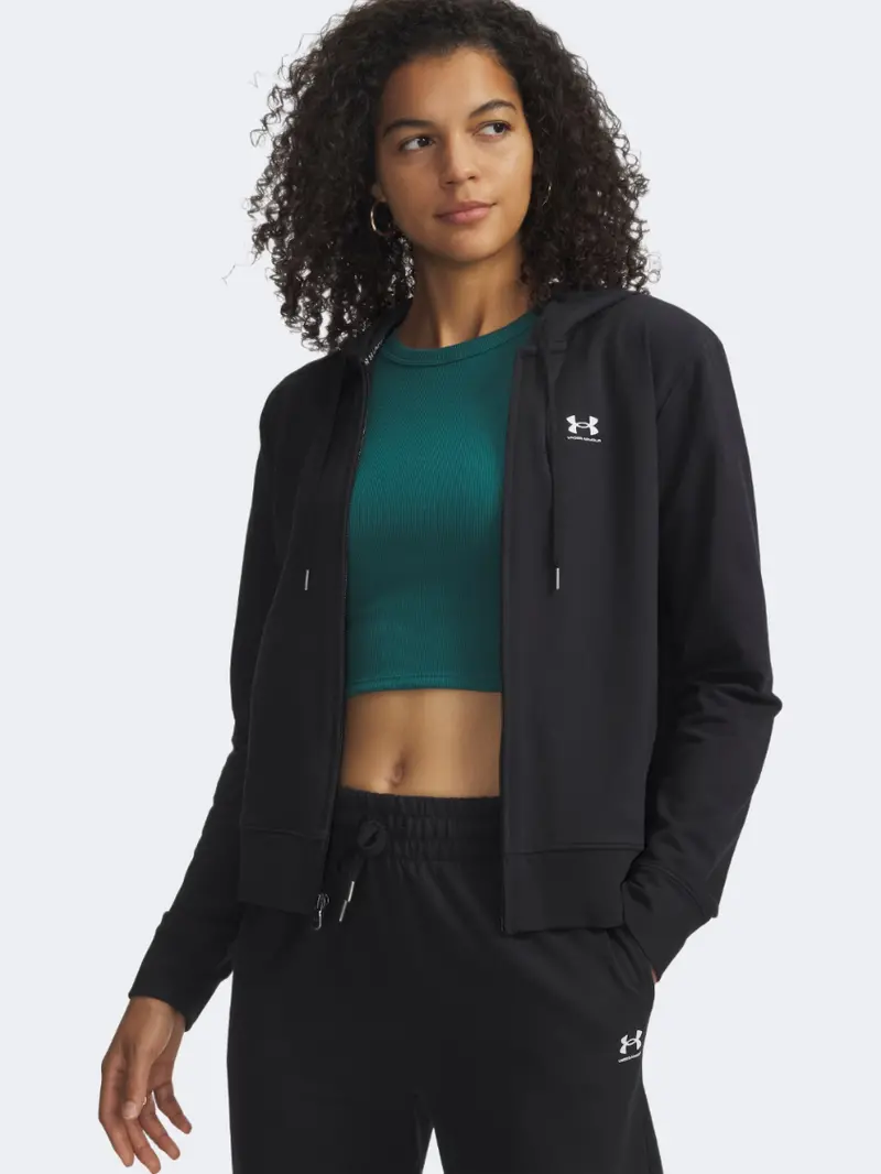 Under Armour Sport Terry Women'S Lifestyle Hoodie – Black 1