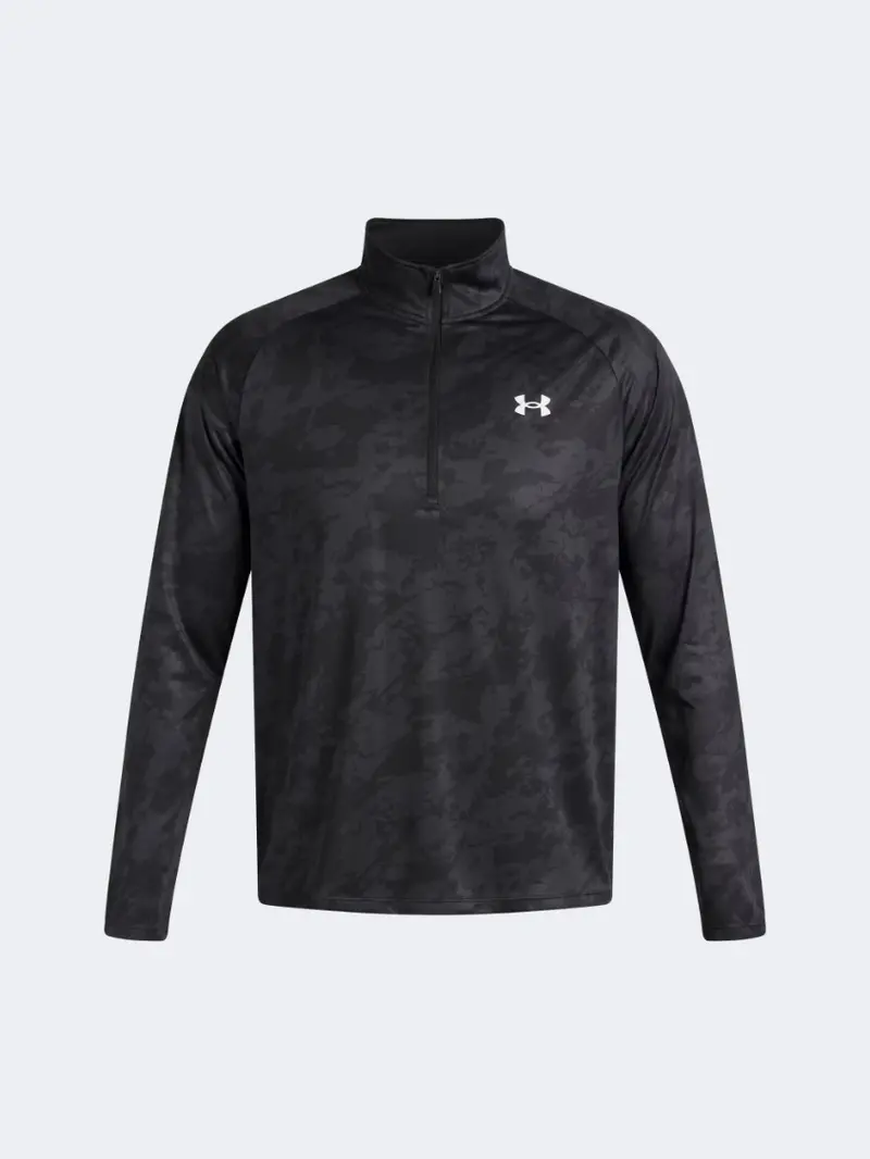 Under Armour Tech 2.0 Half-Zip Long Sleeve Shirt – Black & White 1