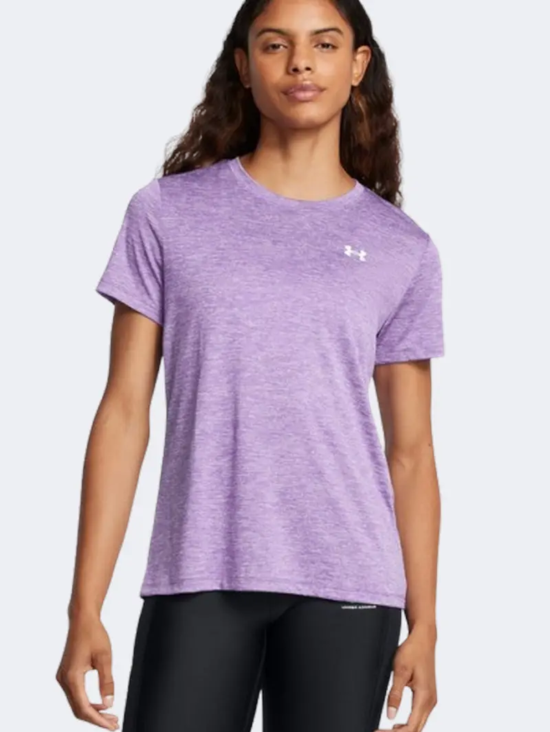 Under Armour Tech Twist Women'S Athletic T-Shirt – Lavish Purple & White 1