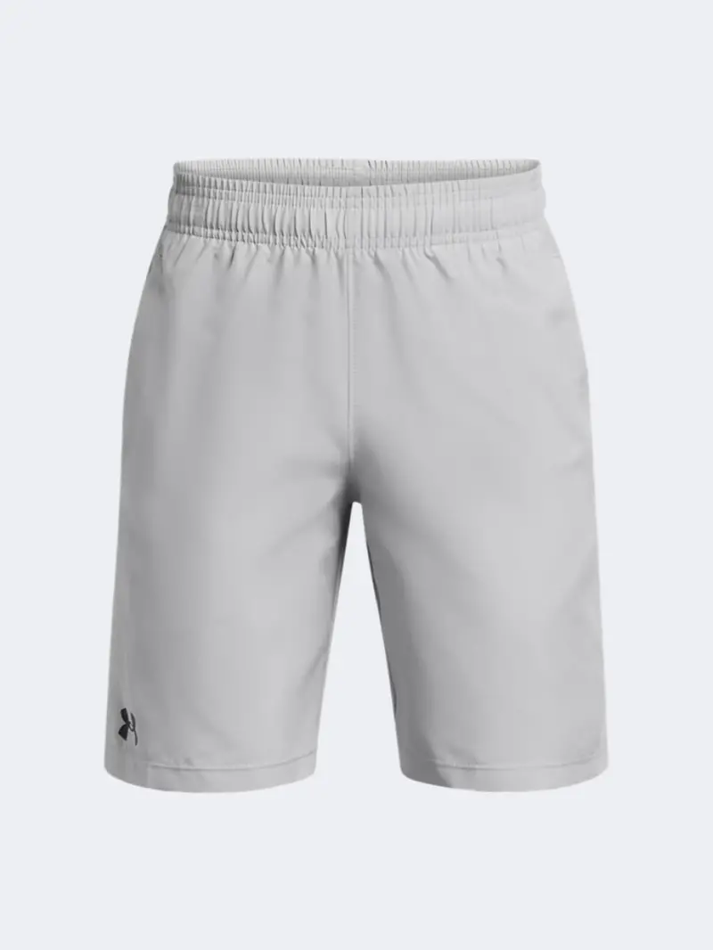 Under Armour Tech Woven Mod Grey Black Boys' Training Shorts 1