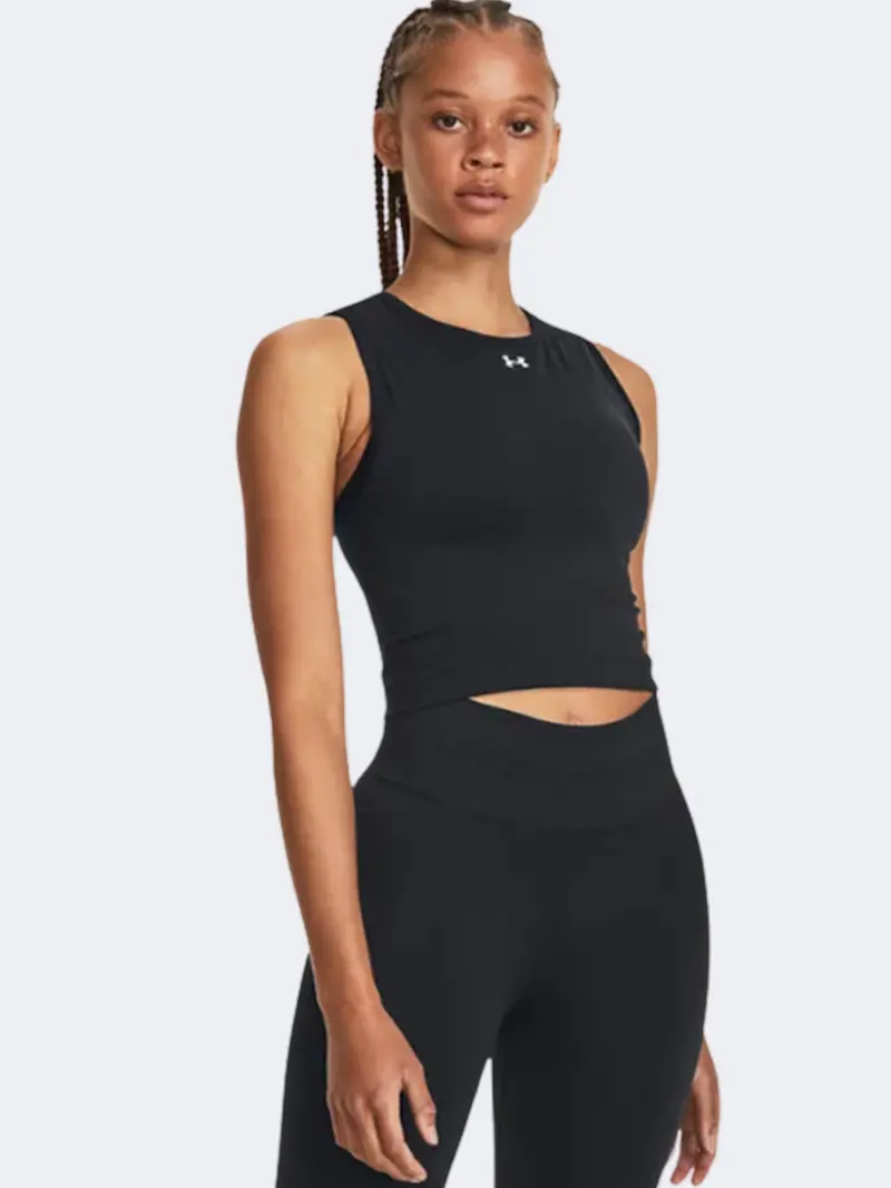 Under Armour Train Seamless Women'S Training Tank Top – Black And White 1