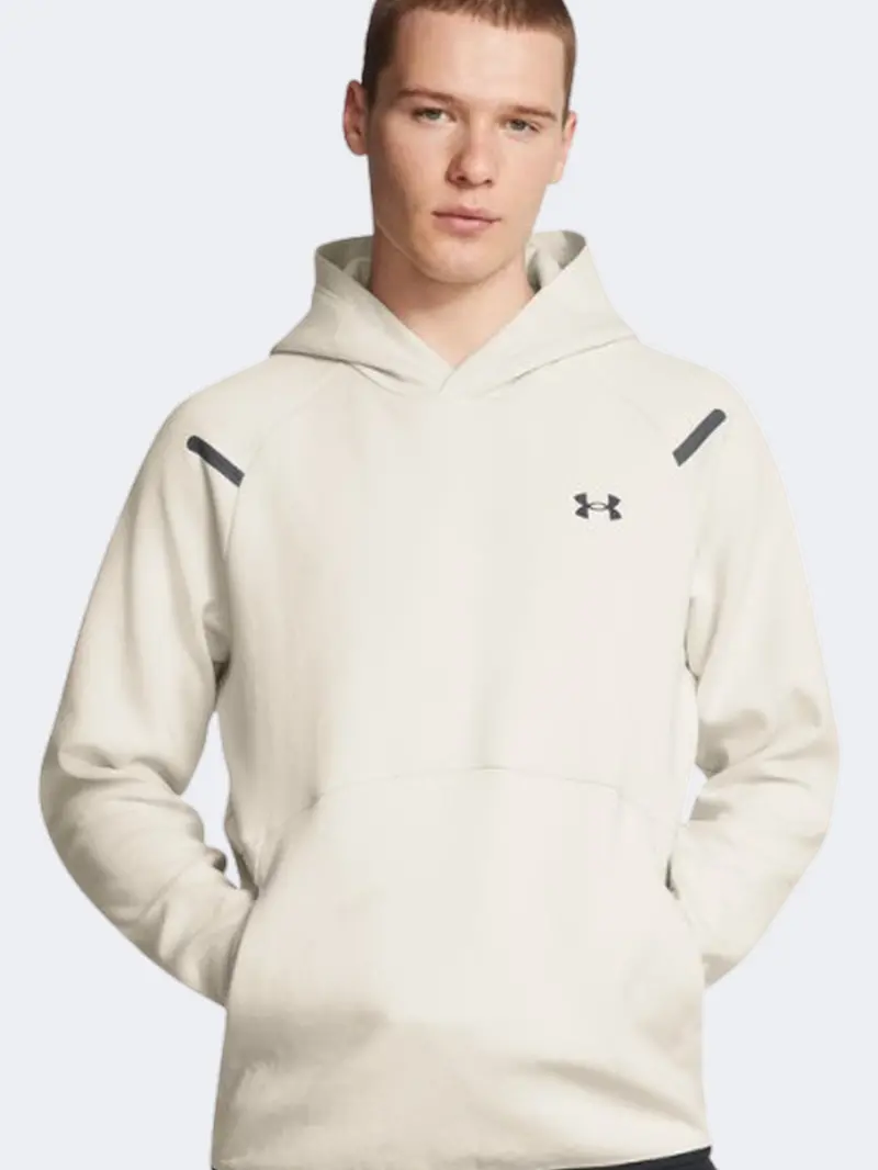Under Armour Unstoppable Fleece Hoodie – Men’S Lifestyle Layer, Summit White & Black 1