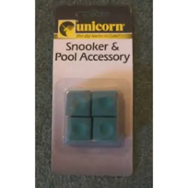 Unicorn Billiard Chalk Set – 4-Piece Green Tips For Cue Sport Precision 1
