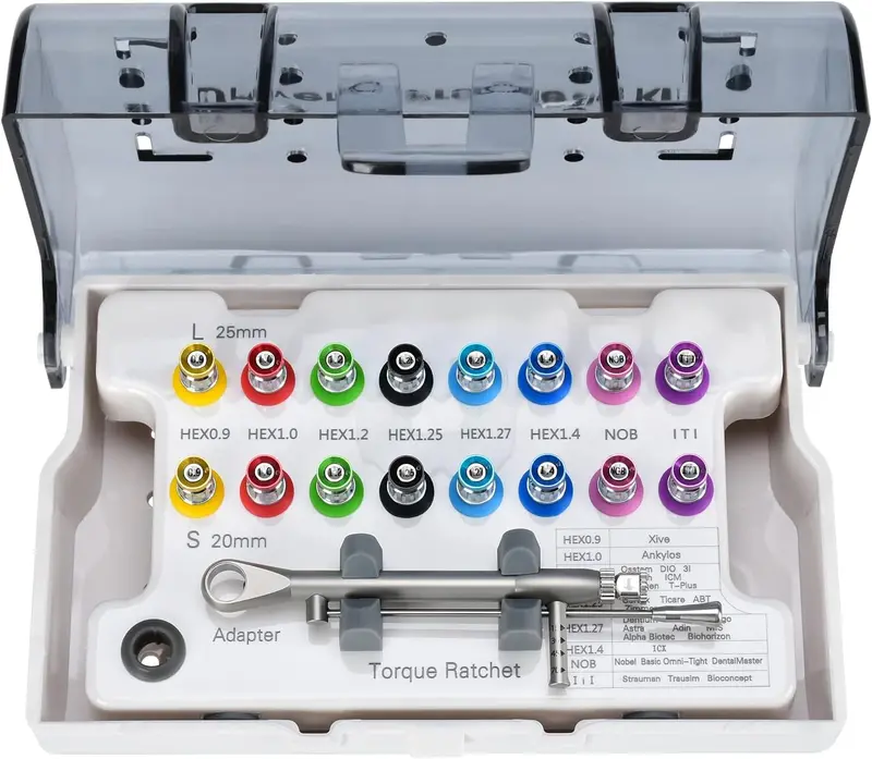 Universal Dental Implant Torque Wrench Kit (10–70 Ncm Adjustable) 1