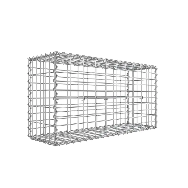 Versatile Galvanized Gabion Box – 100X50X30 Cm Silver Mesh Basket With 10X5 Cm Weave 1