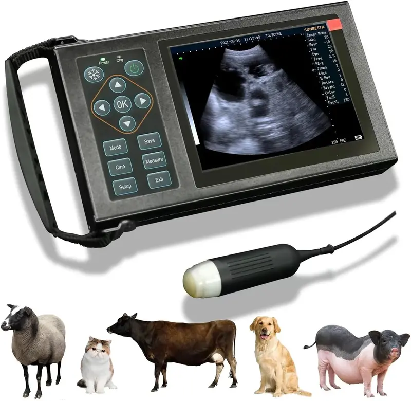 Veterinary Ultrasound Machine (3.5 Mhz): Portable Scanner For Canine Pregnancy & Livestock Exams 1