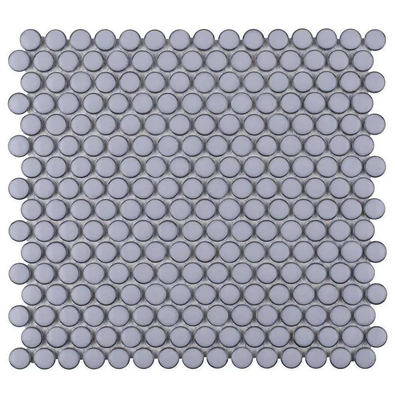 Vintage Blue Penny Round Tile 1