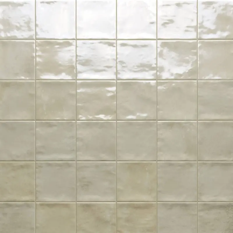 Warm Ivory 4X4 Glossy Porcelain Tile – Charleston Style 1