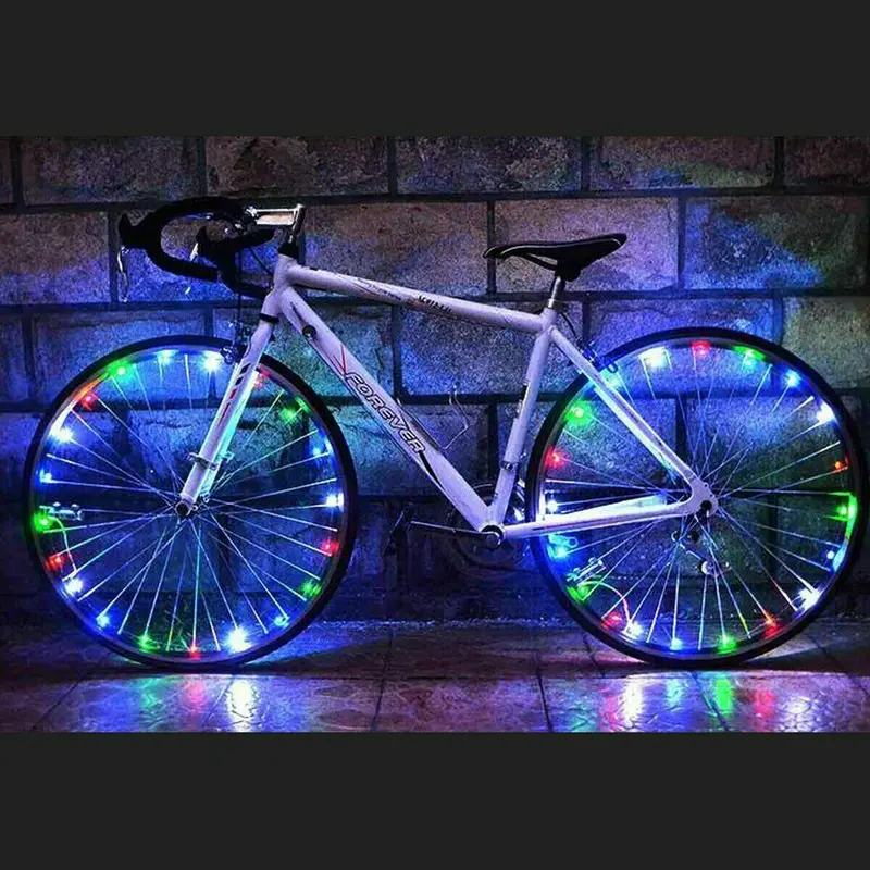 Waterproof Led Spoke Lights For Bicycle Wheels – Flexible Rim-Mounted String Lights With On/Off Function 1
