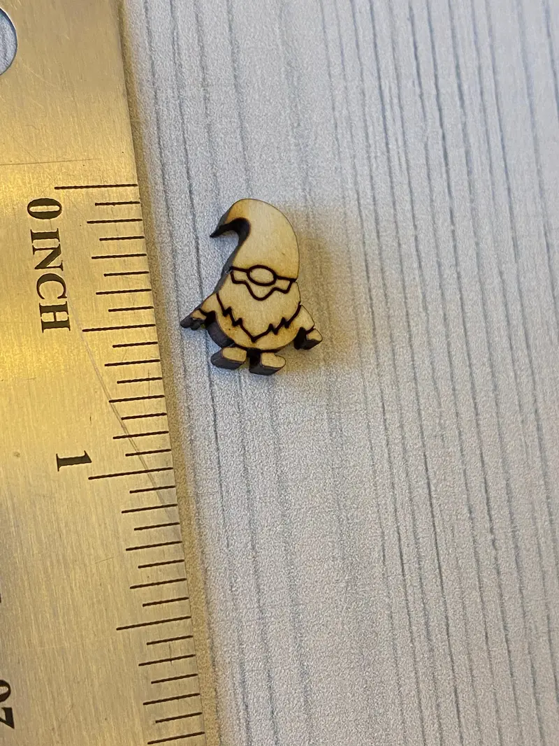 Whimsical Gnome Wooden Earring Blank 2