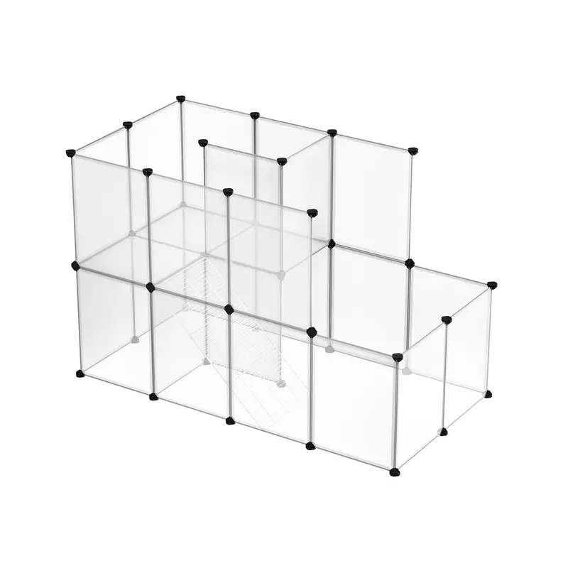 White Modular Pet Playpen – Diy Plastic Enclosure For Indoor Pet Safety 1