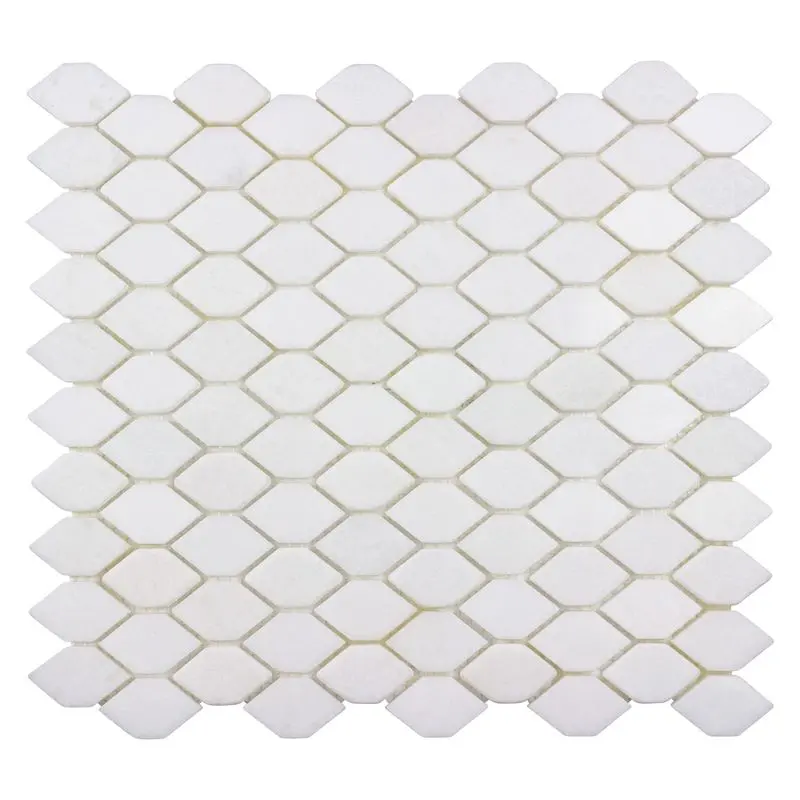 White Perspective-Inspired Natural Stone Mosaic Tile 1