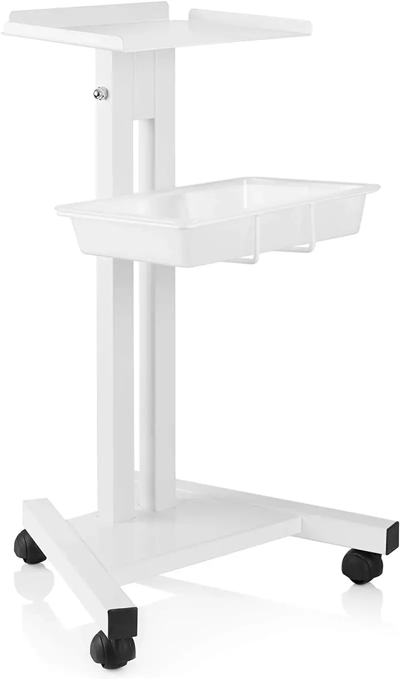 White Steel Rolling Equipment Cart For Medical Or Laboratory Use 1