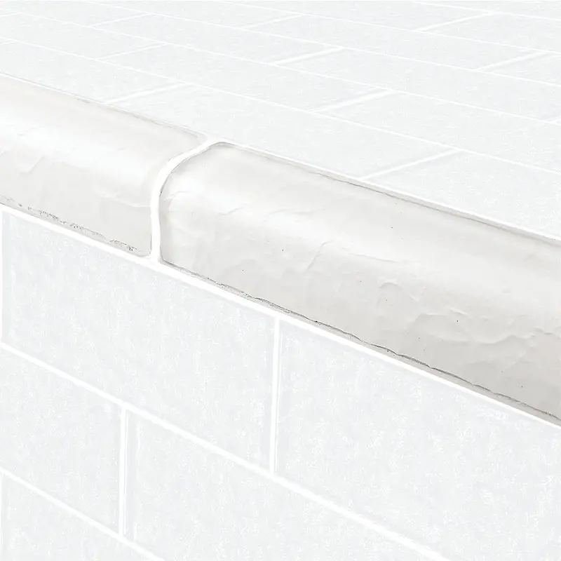 White Surfaced Pool Glass Trim Tile – 2 In X 6 In 1