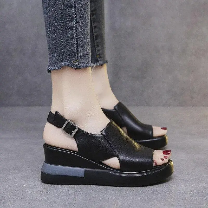Women'S Orthopedic Platform Sandals With Ortosoft™ Support 1